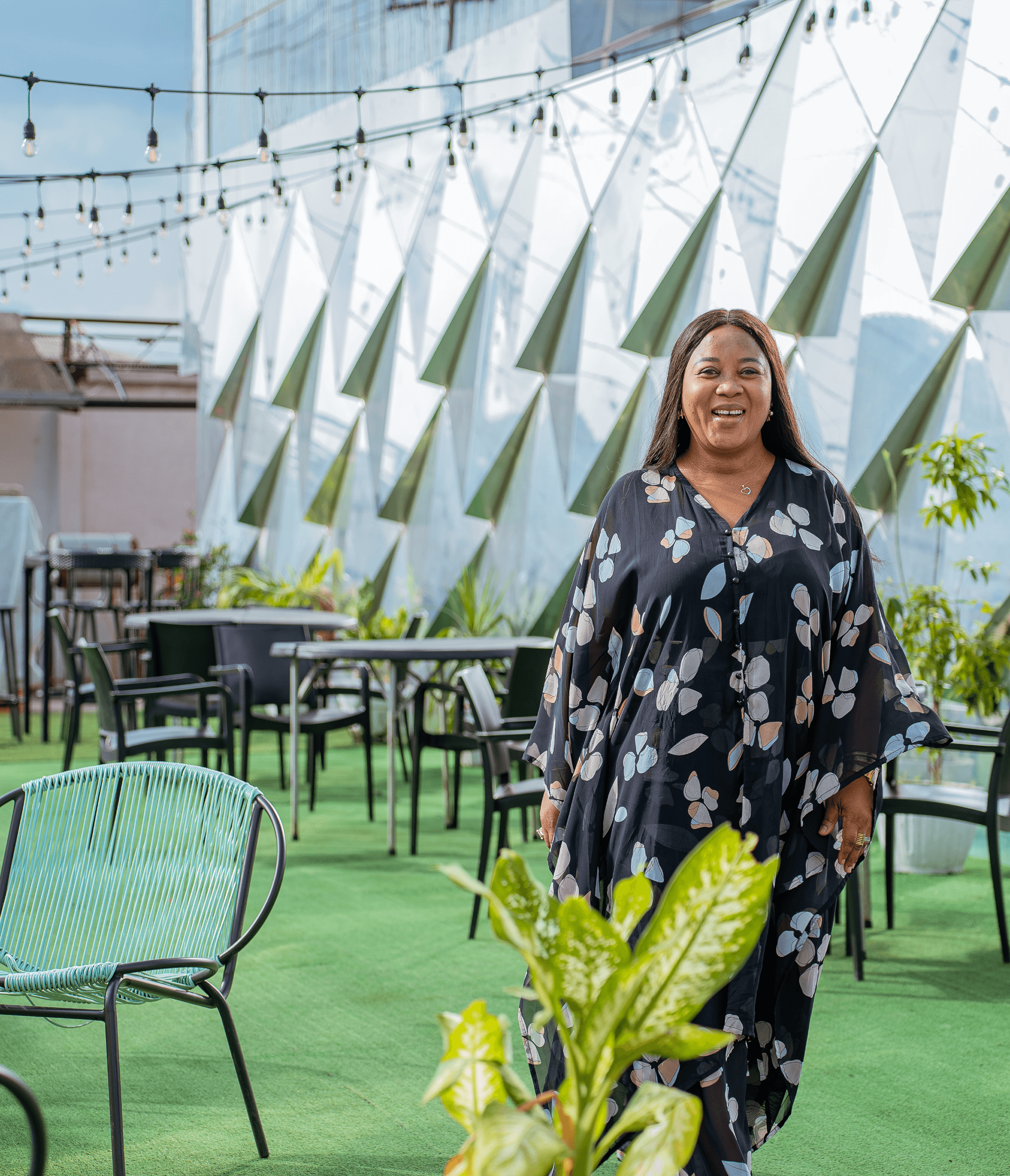 Oluremikun at her hospitality business in Lagos